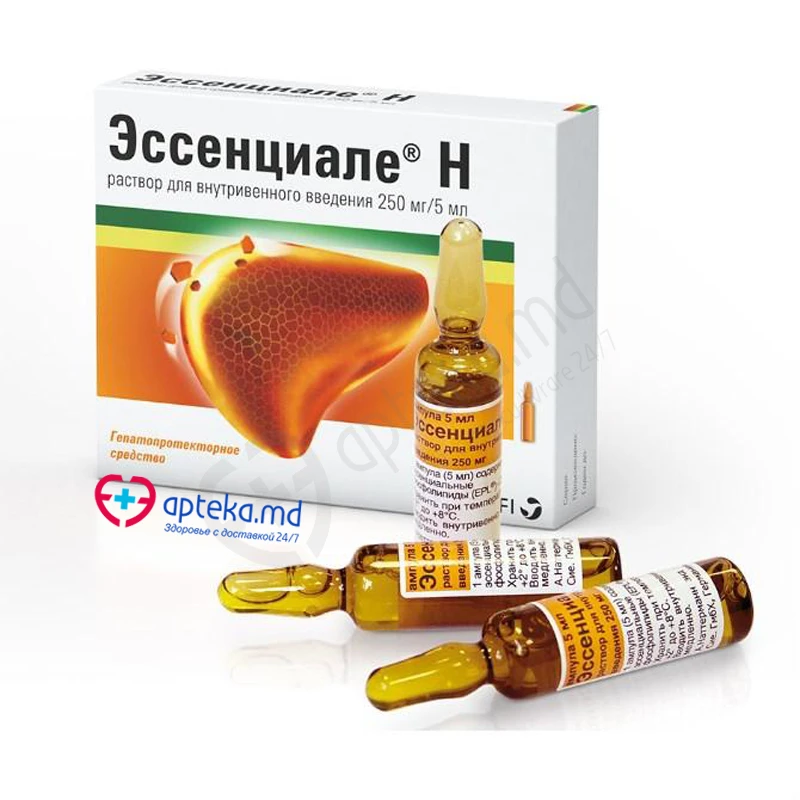 Эссенциале N рр д/ин 250 мг 5 мл N5 Эссенциале N рр д/ин 250 мг 5 мл N5