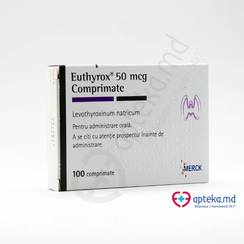 Эутирокс, таб 50мкг, N25x4 Эутирокс, таб 50мкг, N25x4