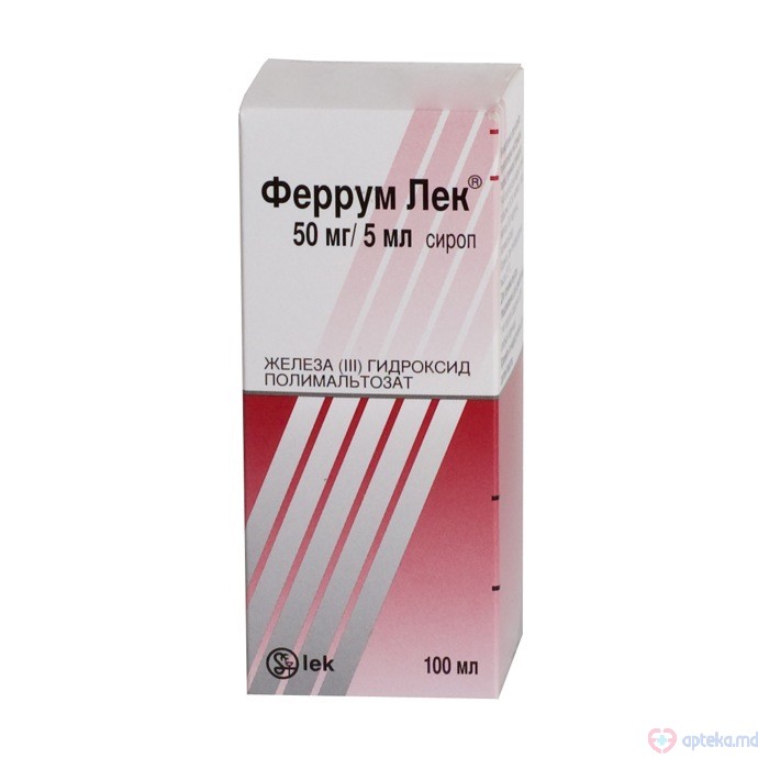 Ferrum Lek sirop 50 mg/5 ml 100 ml N1