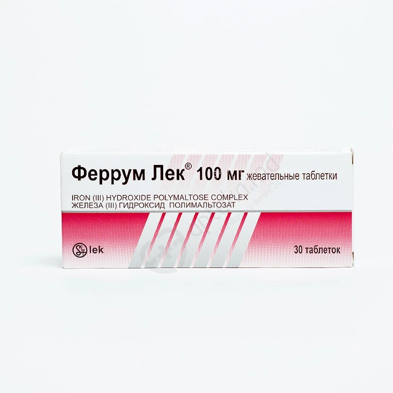 Феррум Лек, таб жеват 100мг, N10x3 Феррум Лек, таб жеват 100мг, N10x3