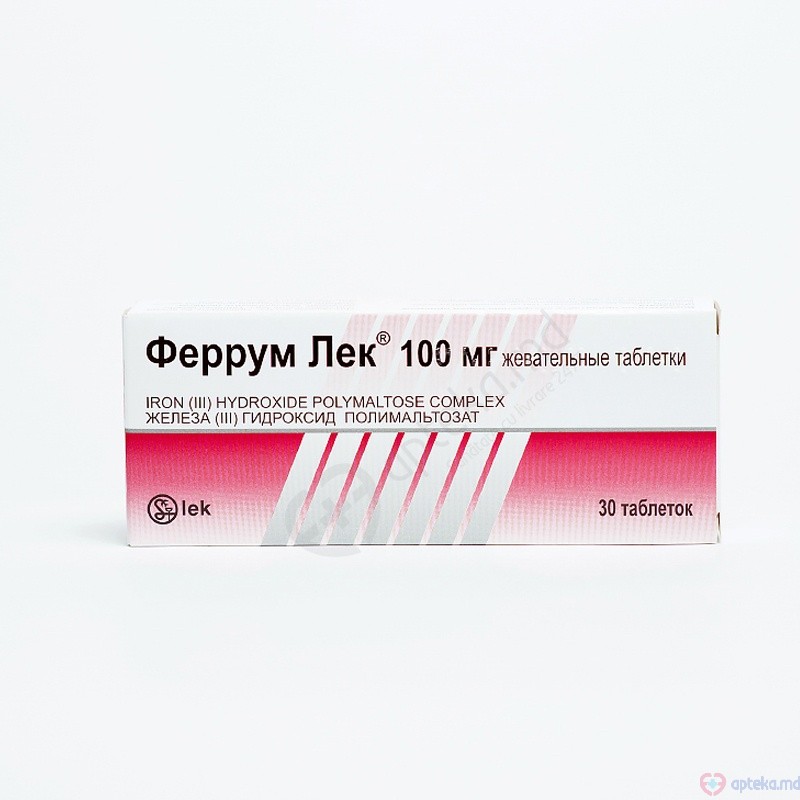 Феррум Лек, таб жеват 100мг, N10x3