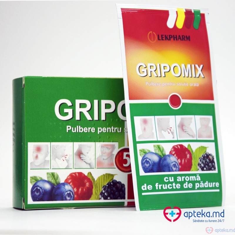 Gripomix (fructe de padure) pulb./sol. orala 10 g N5