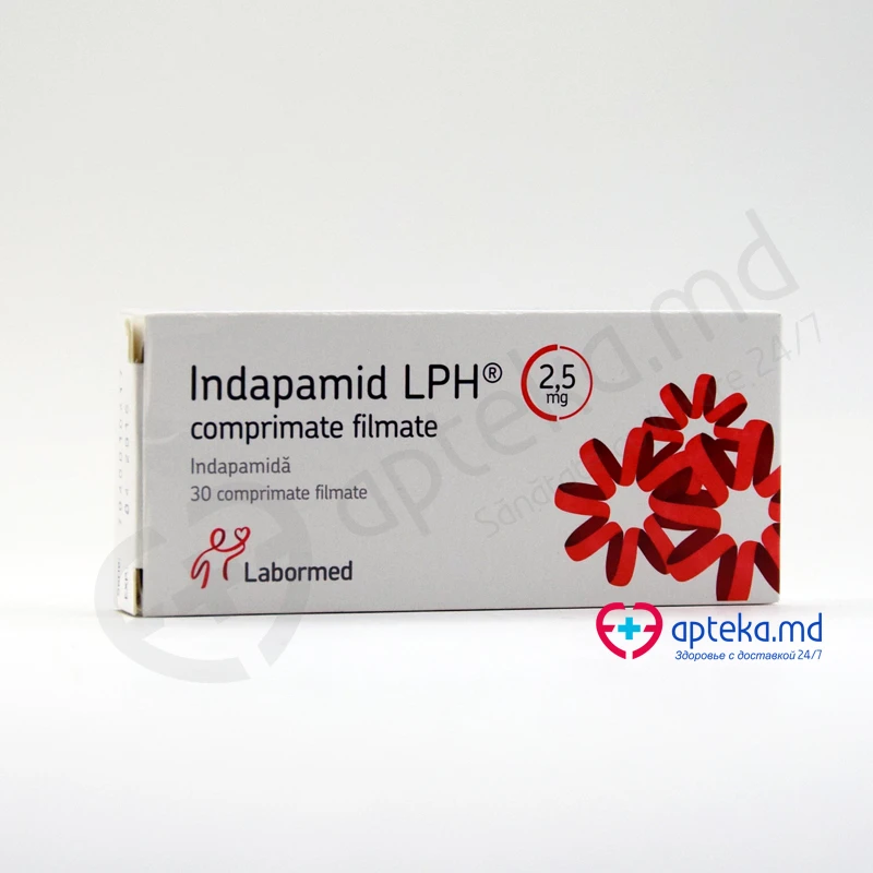 Индапамид LPH, таб п/о 2.5мг, N15x2 Индапамид LPH, таб п/о 2.5мг, N15x2