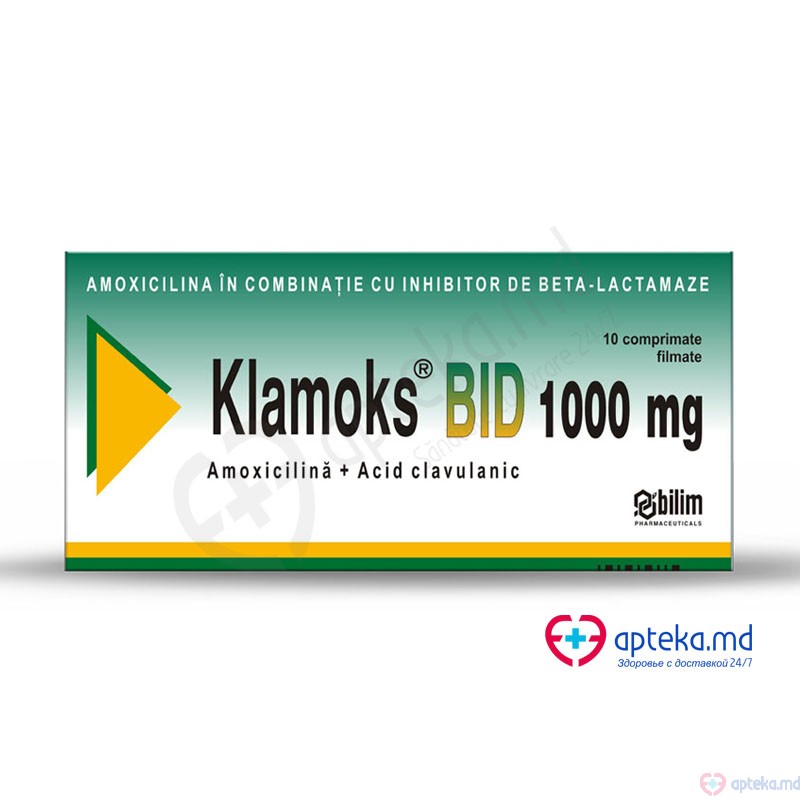 Klamoks BID 1000 mg comp. film. 875 mg + 125 mg N5x2