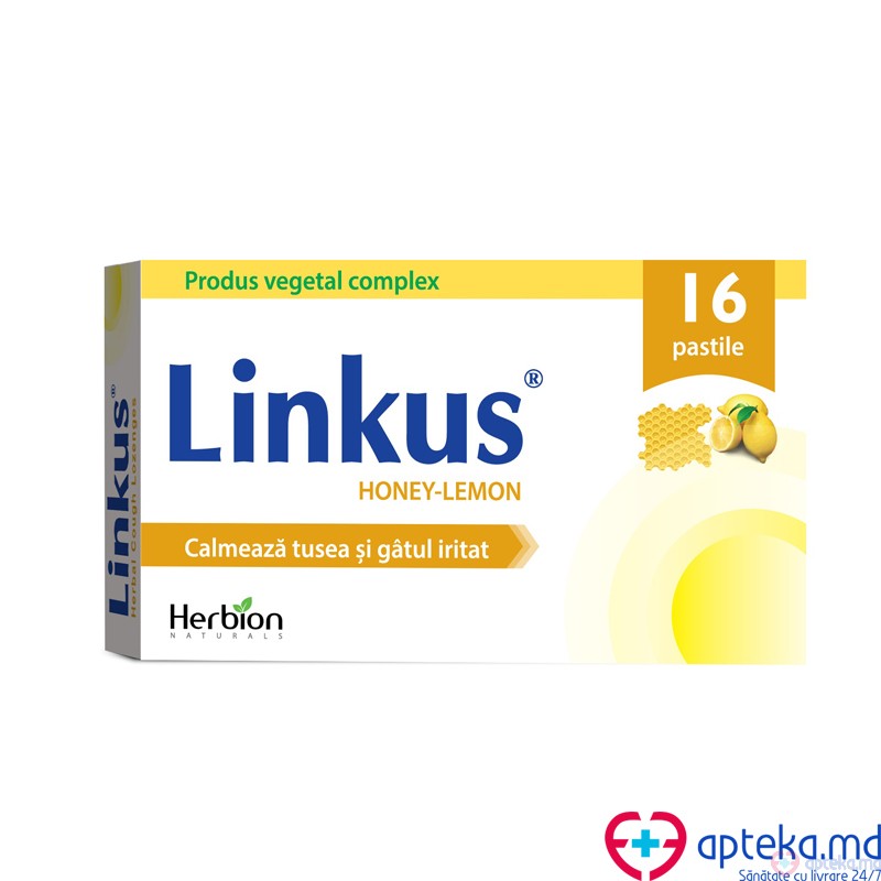 Linkus Honey Lemon pastile  N8x2