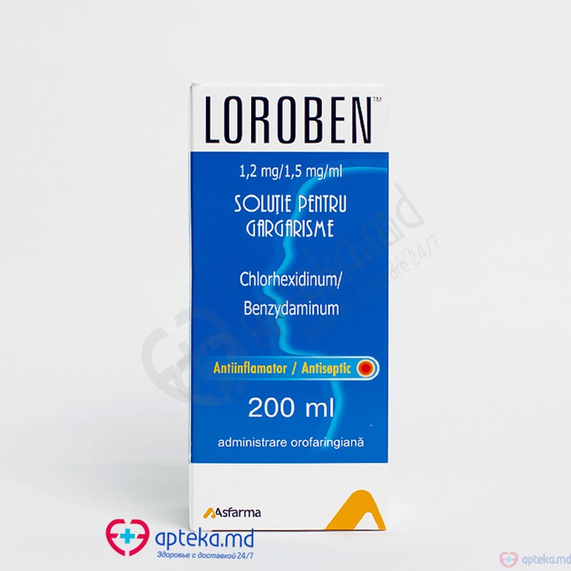 Loroben sol./gargarisme 1,2 mg + 1,5 mg/ml 200 ml N1