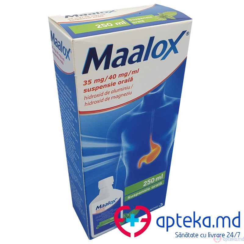 Maalox suspensie orala susp. orala 4 g + 3,5 g/100 ml 250 ml N1