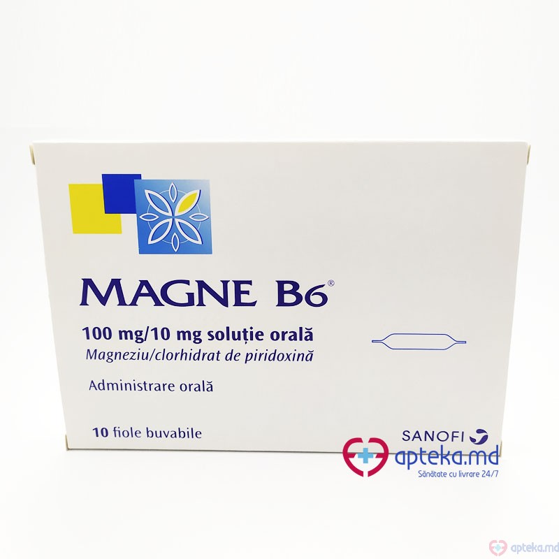 Magne B6 100 mg/10ml sol orala 100 mg + 10 mg/10ml N10