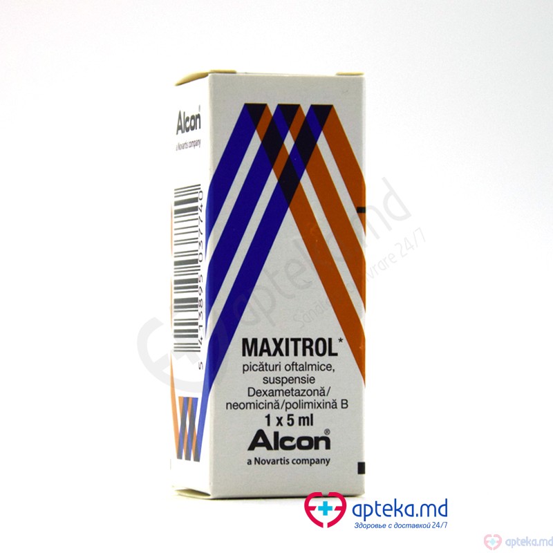 Maxitrol pic. oft., susp. 1 mg + 3500 UI + 6000 UI/ml 5 ml N1