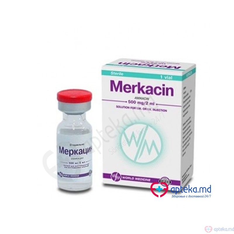 Merkacin sol. inj. 500 mg/2 ml N1