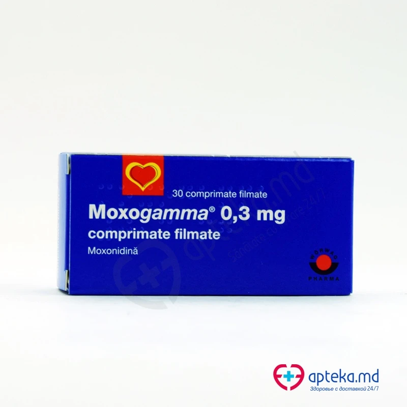 Моксогамма табл п/обол 0,3 мг N10x3 Моксогамма табл п/обол 0,3 мг N10x3