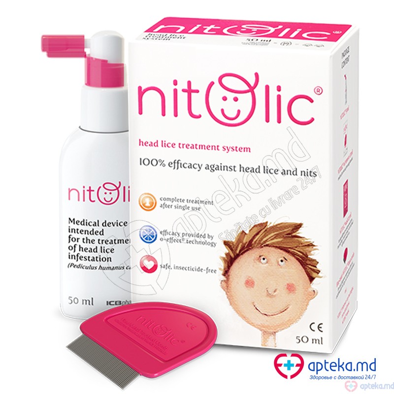 Nitolic spray 50 ml+pieptene gratis