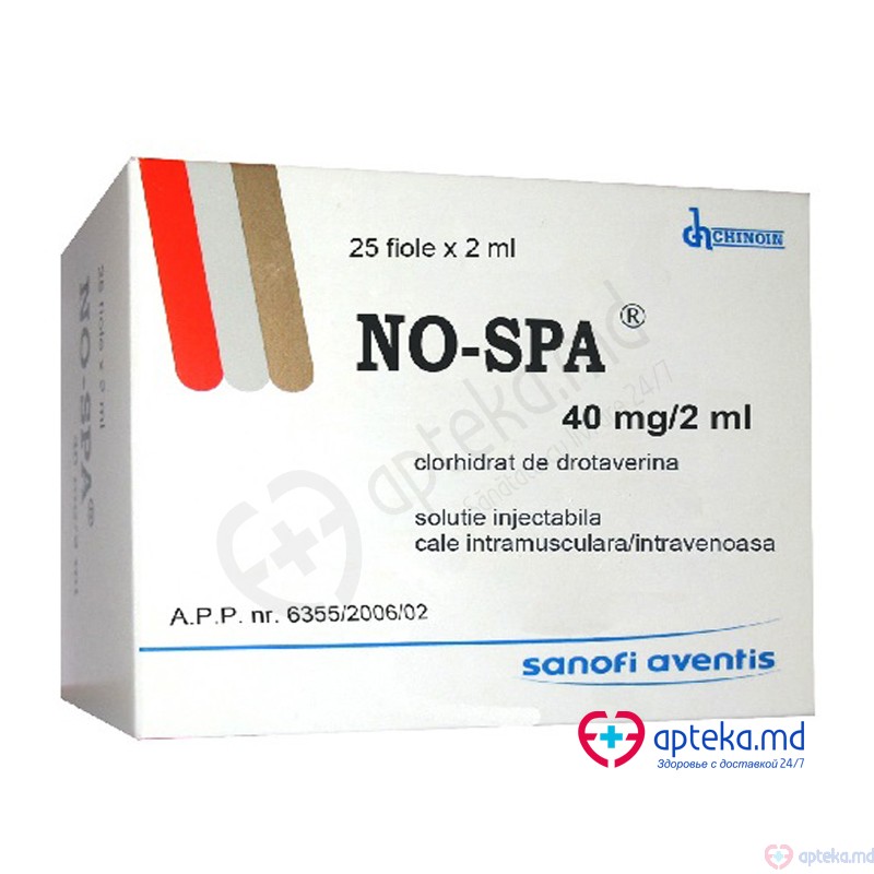 No-spa sol. inj. 40 mg/2 ml 2 ml N5x5