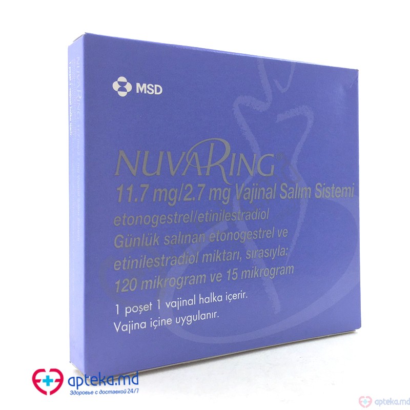 NuvaRing sist. cu cedare vag. 11,7 mg + 2,7 mg (0,12 mg + 0,015 mg/24h) N1