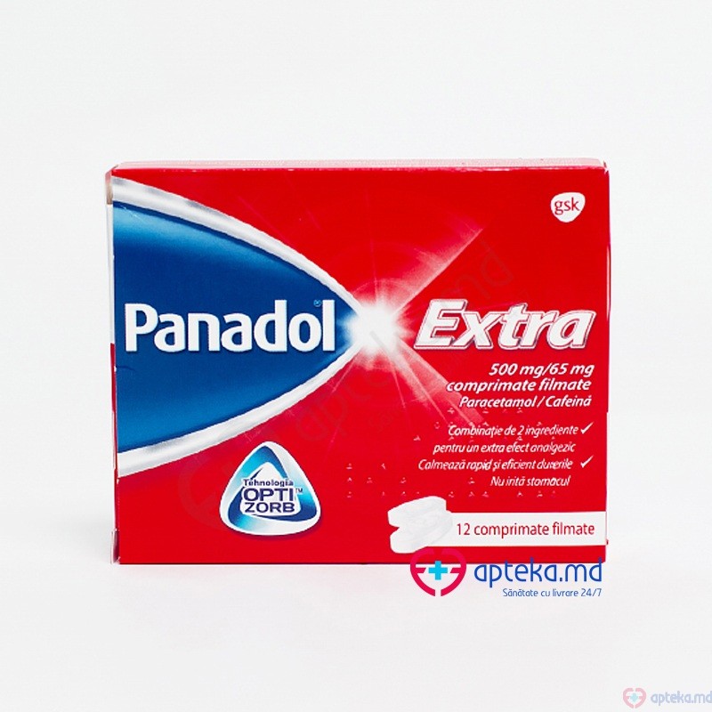 Panadol Extra comp. film. 500 mg + 65 mg N12