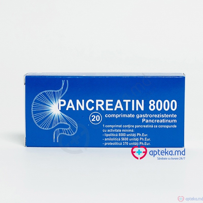 Pancreatin 8000 comp. gastrorez. N10x2