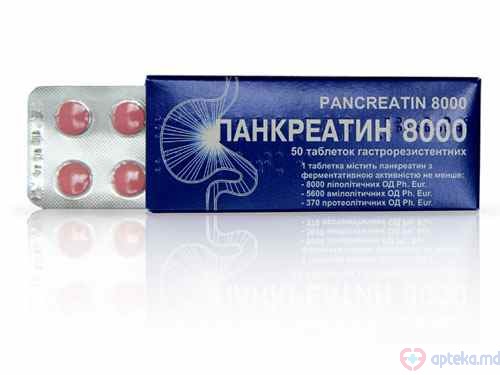 Pancreatin 8000 comp. gastrorez. N10x5