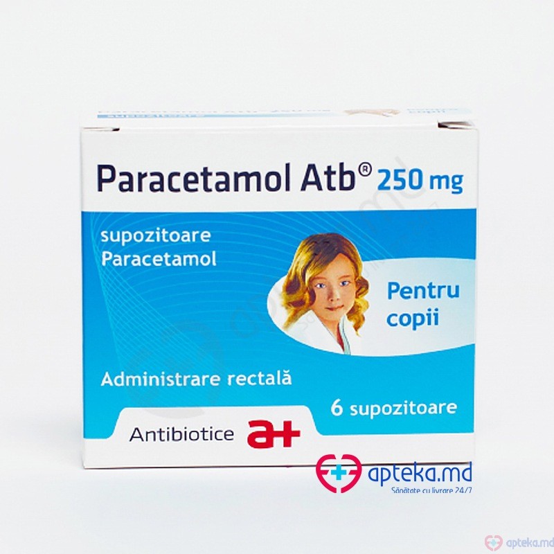 Paracetamol Atb  250 mg sup. 250 mg N3x2