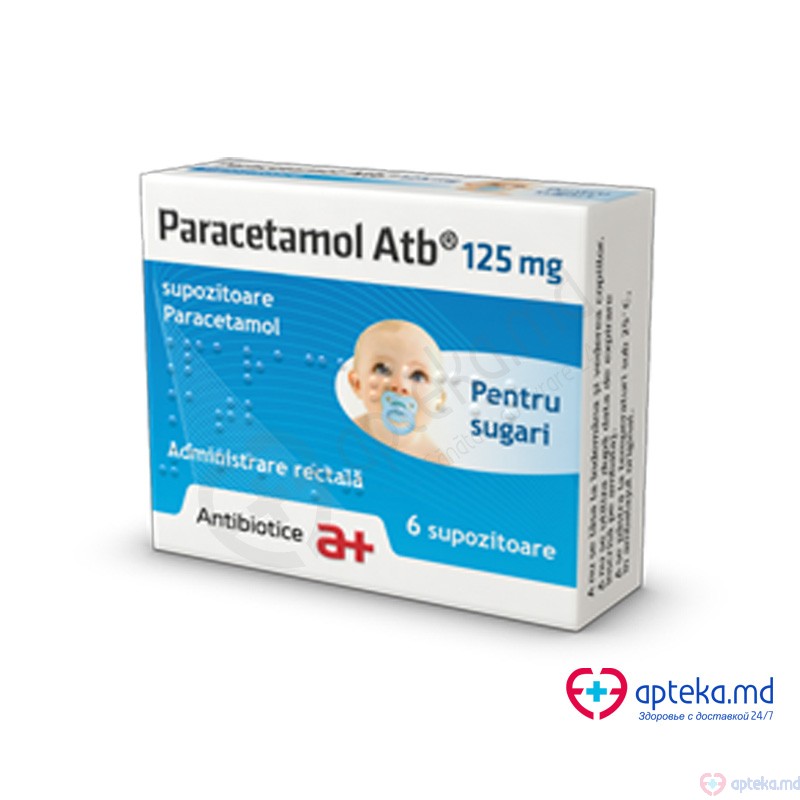 Paracetamol Atb 125 mg sup. 125 mg N3x2