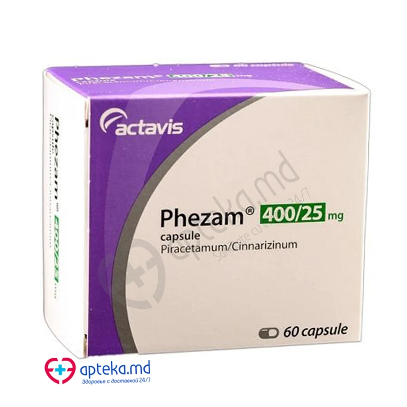 Фезам, капс 400/25мг, N10x6 Фезам, капс 400/25мг, N10x6