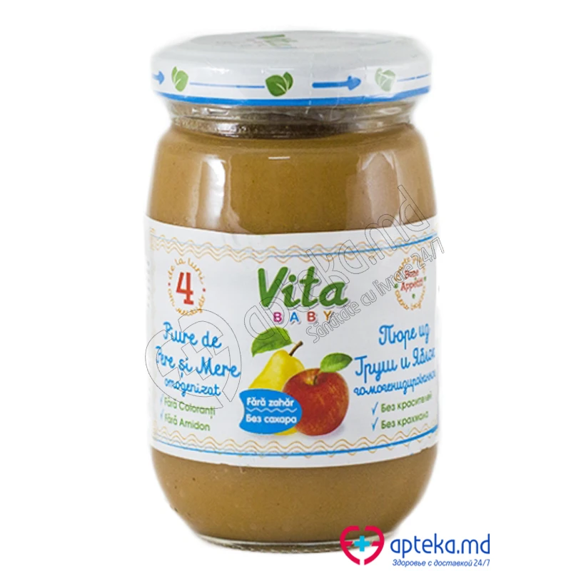 Пюре "Orhei - Vit" груша-яблоко 180 г Пюре "Orhei - Vit" груша-яблоко 180 г