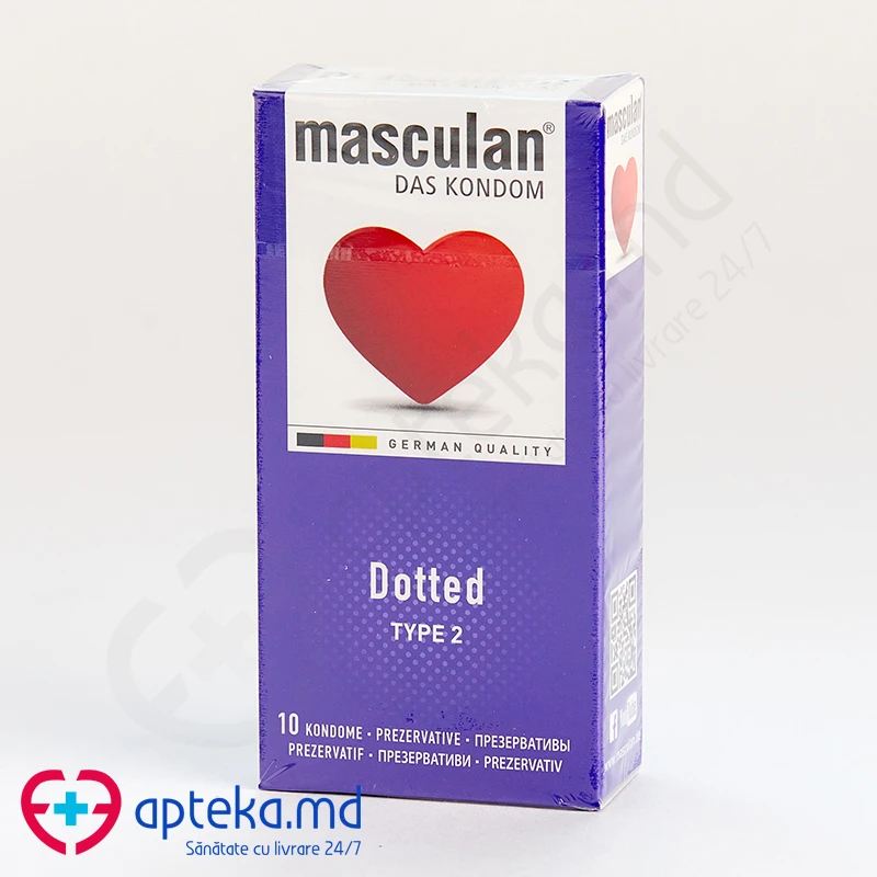 Презервативы Masculan type 2 Dotted, N10 Презервативы Masculan type 2 Dotted, N10