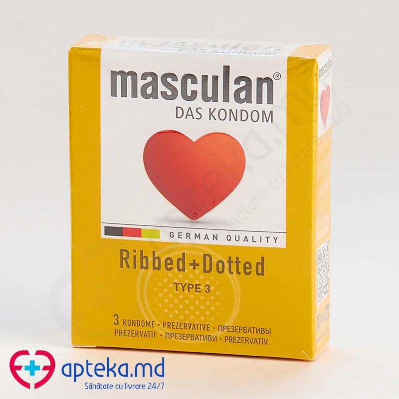 Презервативы Masculan type 3 N3 (точечно-ребристая структура) Презервативы Masculan type 3 N3 (точечно-ребристая структура)