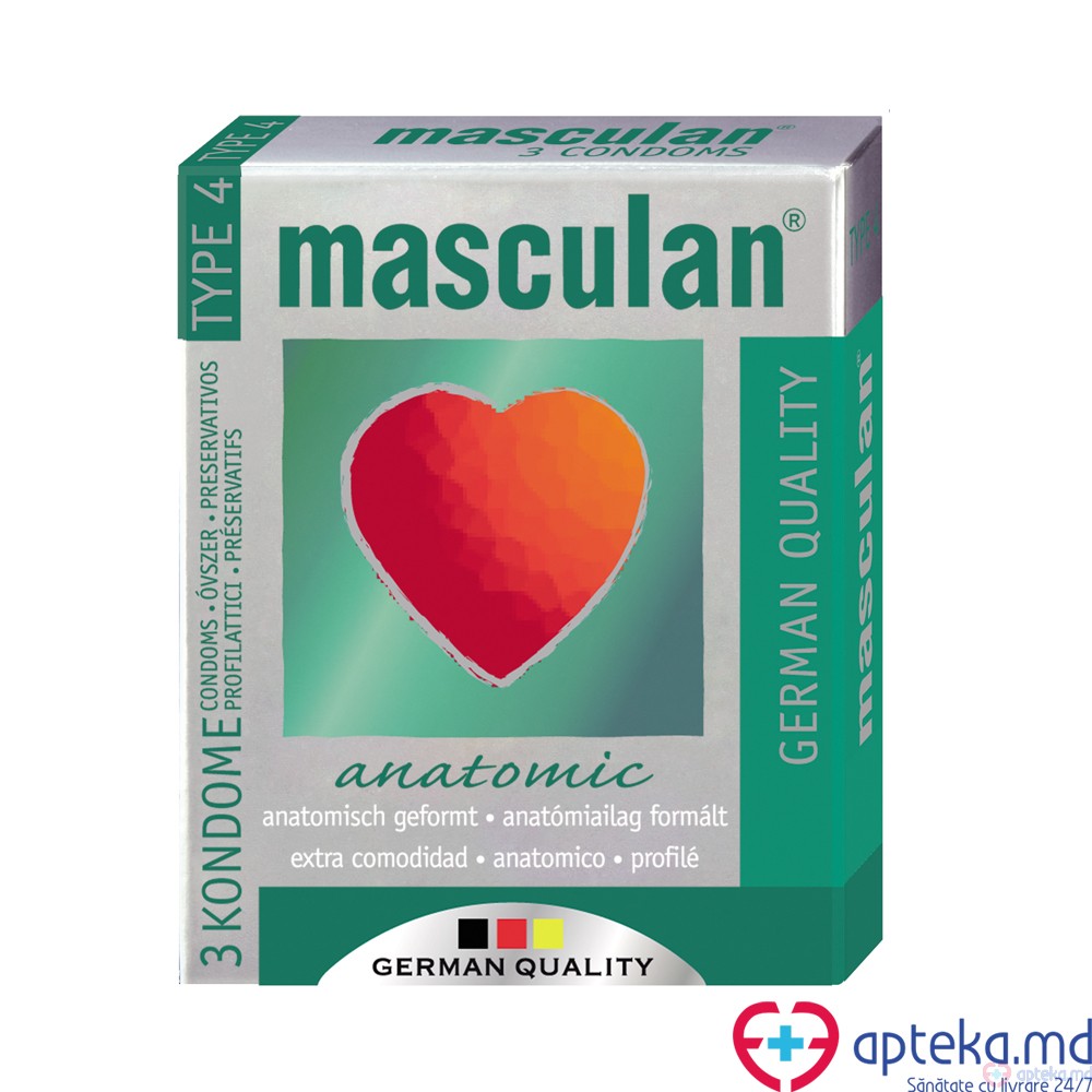 Презервативы Masculan type 4 N3 (анатомической формы)