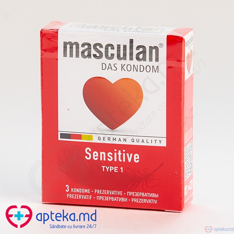 Prezervative Masculan type 1 N3 (sensitiv)