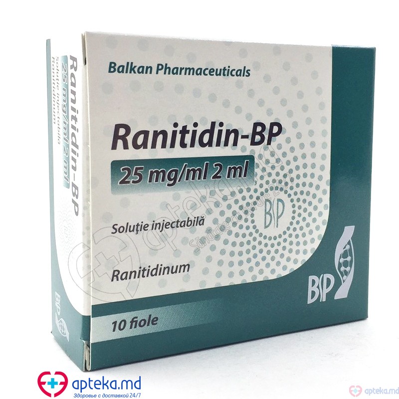 Ranitidina sol. inj. 25 mg/ml 2 ml N5x2