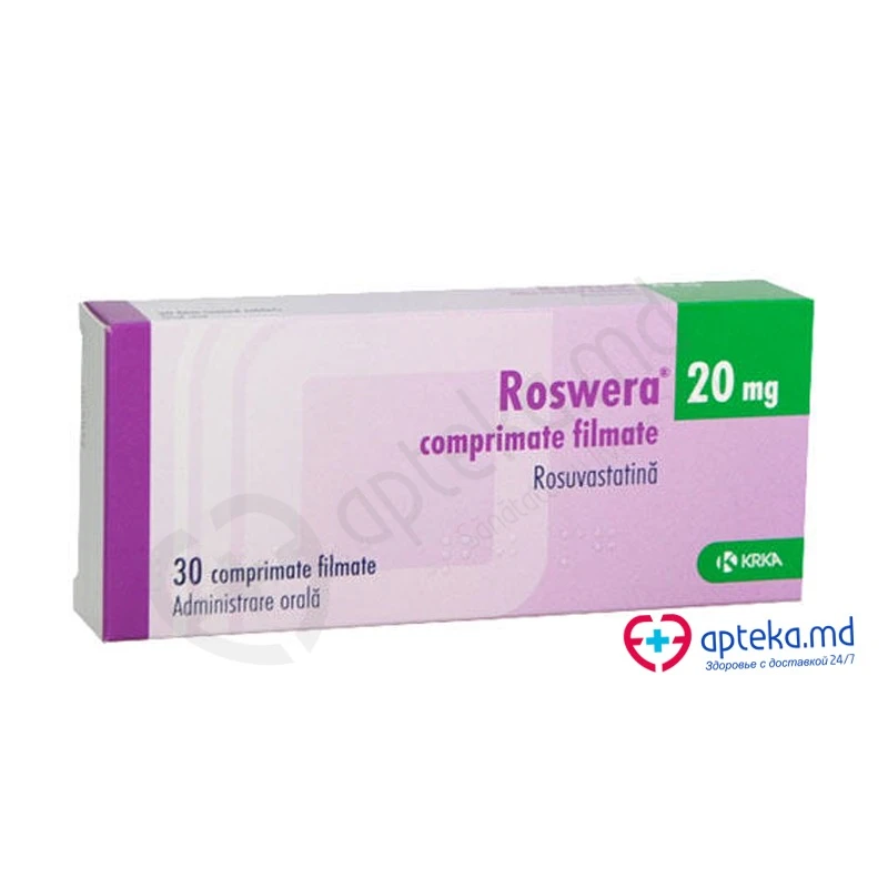 Росвера, таб п/о 20мг, N10x3 Росвера, таб п/о 20мг, N10x3