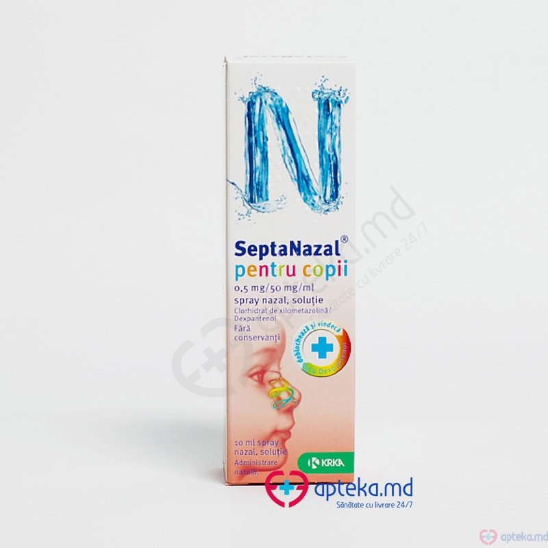 SeptaNazal pentru copii spray naz., sol. 0,5 mg + 50 mg/ml 10 ml  N1