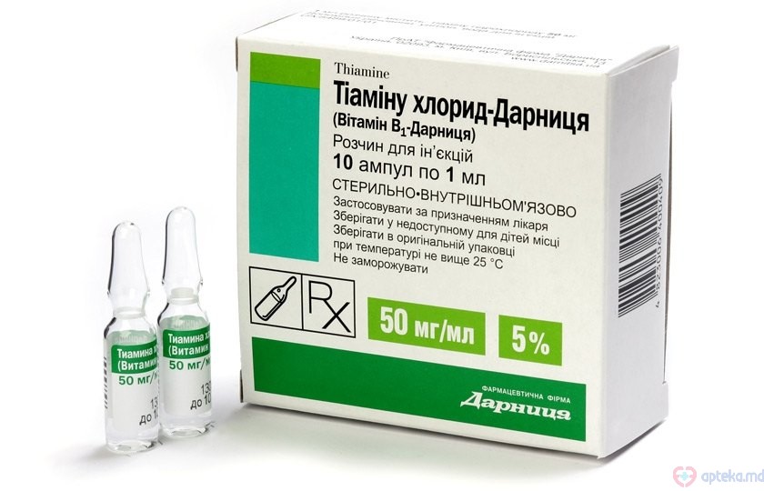 Tiamina clorhidrat-Darnita sol. inj. 50 mg/ml 1 ml N5x2