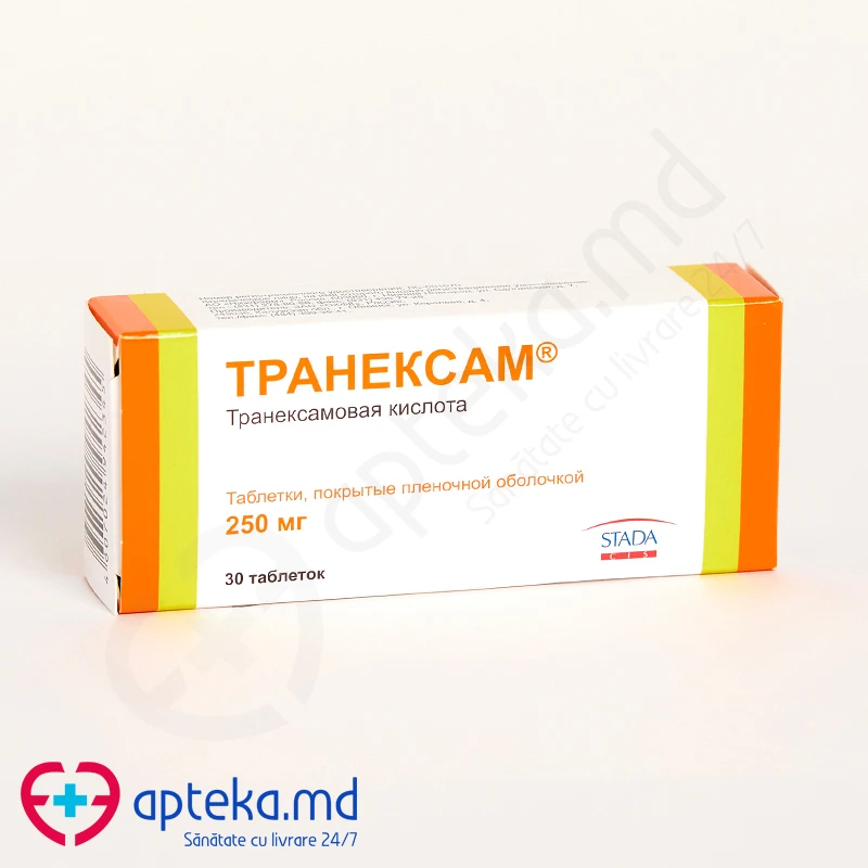 Транексам, таб п/о 250мг, N10x3 Транексам, таб п/о 250мг, N10x3