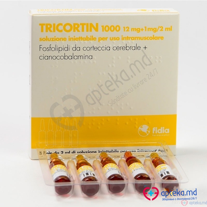 Tricortin 1000 sol. inj. 12 mg + 1 mg/2 ml 2 ml N5