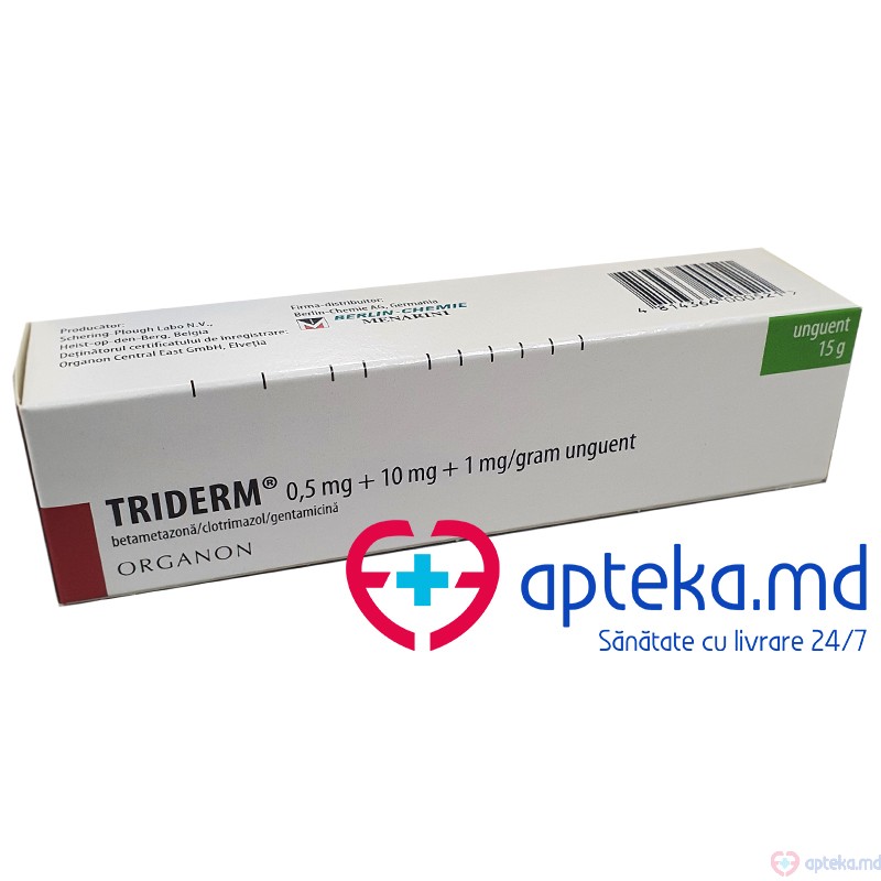 Triderm ung. 0,64 mg + 10 mg + 1 mg/g 15 g N1