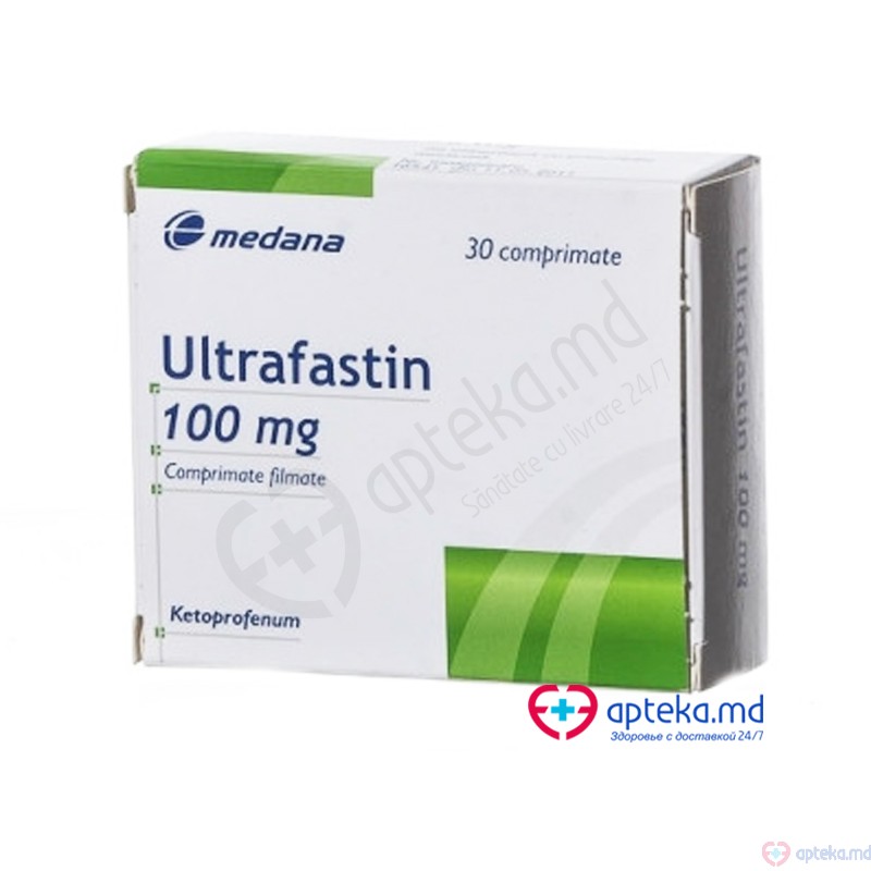 Ultrafastin comp. film. 100 mg N10x2