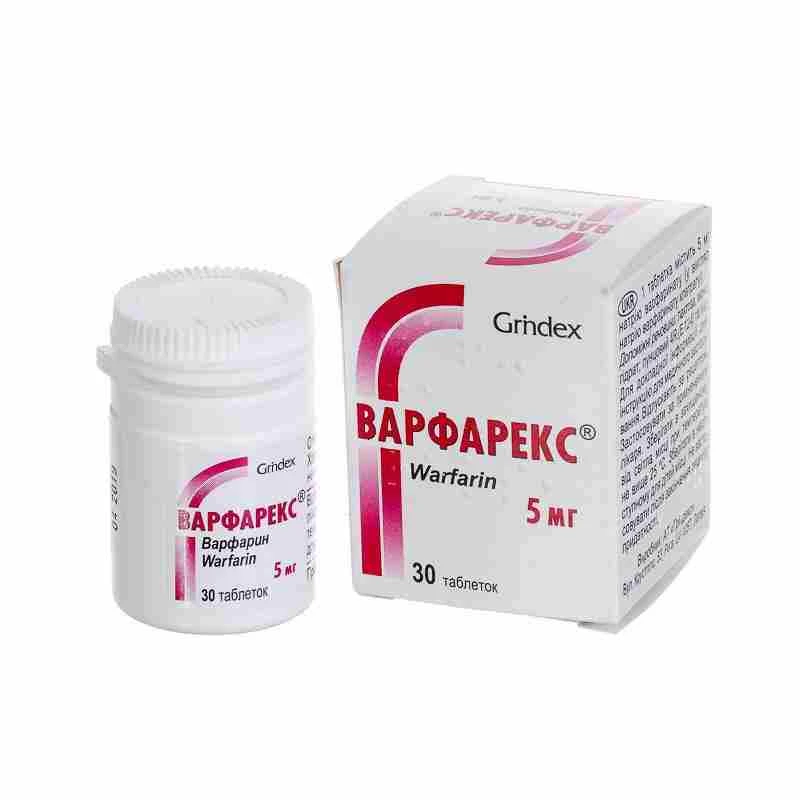 Варфарекс табл 5 мг N30 Варфарекс табл 5 мг N30