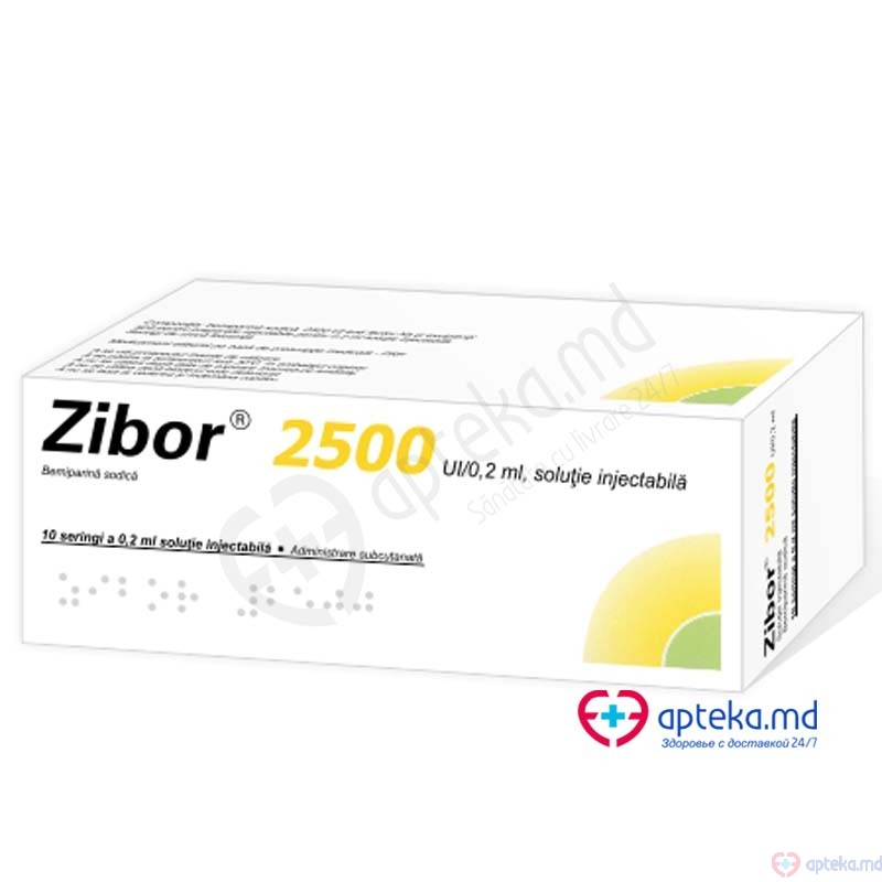 Zibor 2500 sol. inj. ser. preump. 2500 UI/0,2 ml 0,2 ml N10