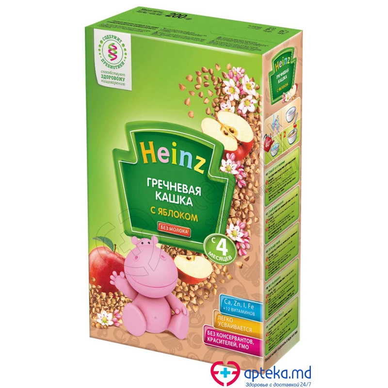 Каша HEINZ гречневая с яблоком 200 г Каша HEINZ гречневая с яблоком 200 г