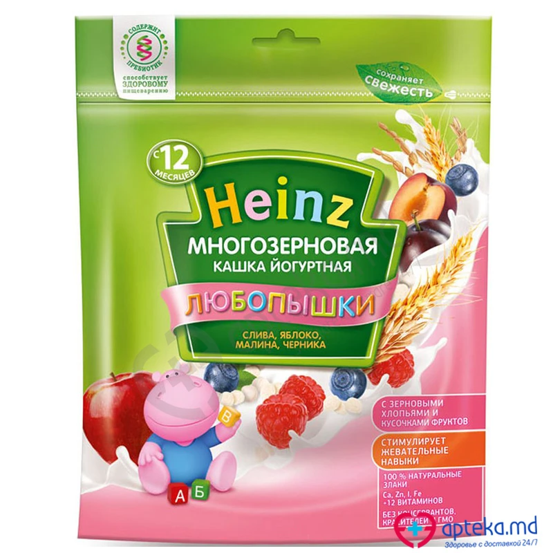 Каша HEINZ с йогуртом, фруктами, клубникой и черникой 200 г Каша HEINZ с йогуртом, фруктами, клубникой и черникой 200 г