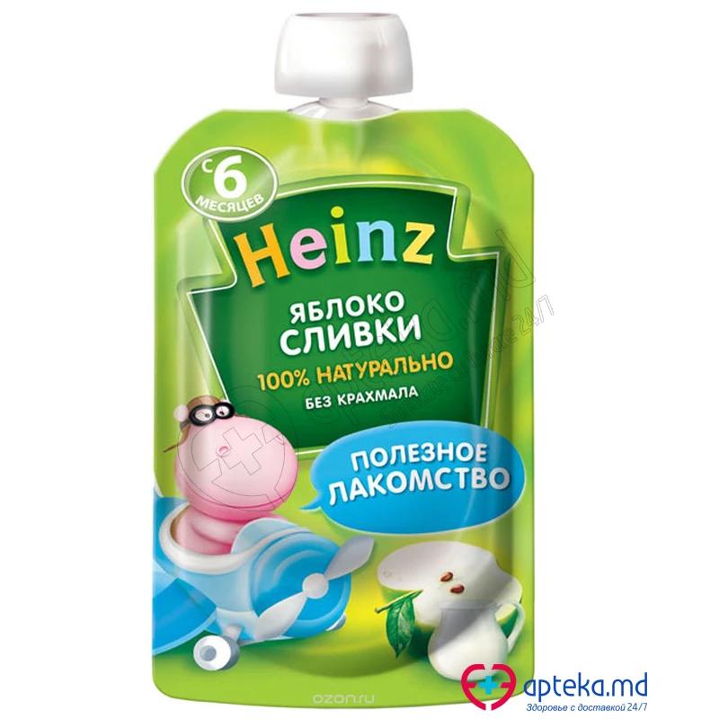 Пюре HEINZ яблоко-сливки d/p 90 г Пюре HEINZ яблоко-сливки d/p 90 г