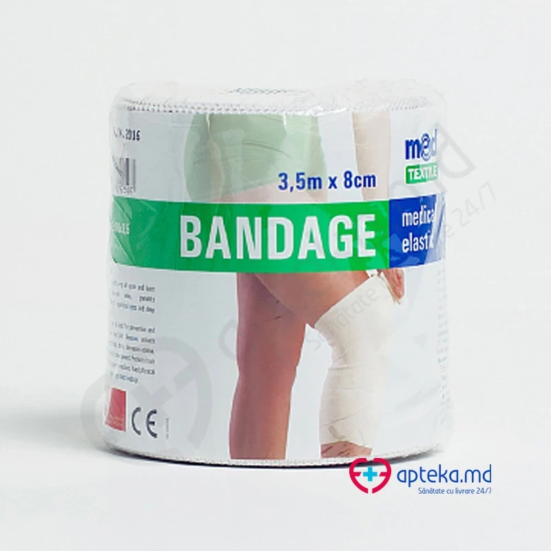 Бинт эластичный 3,5 м x 8 см Med Textile