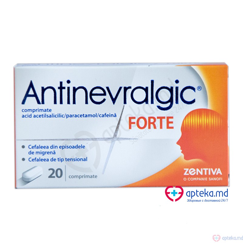 Antinevralgic Forte comprimate 250 mg + 250 mg + 50 mg N10x2