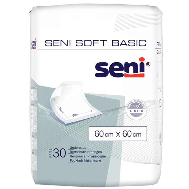 Пелёнки одноразовые Seni Soft Basic 60 x 60 см N30