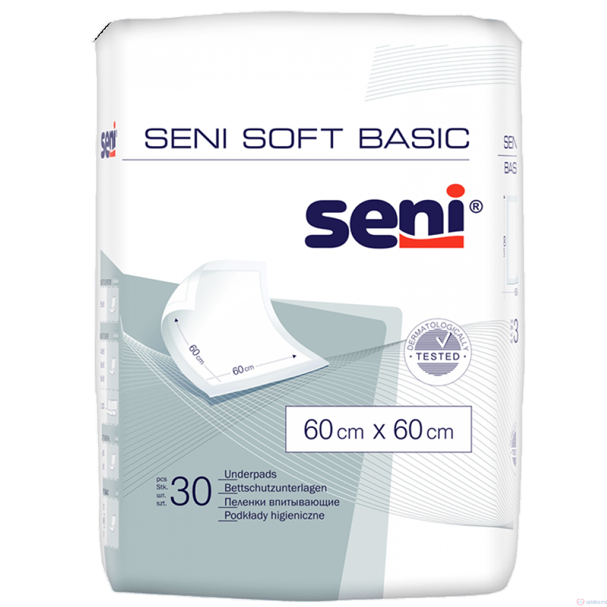 Pelinci de unica folosinta igienice Aleze Seni Soft Basic 60x60 №30