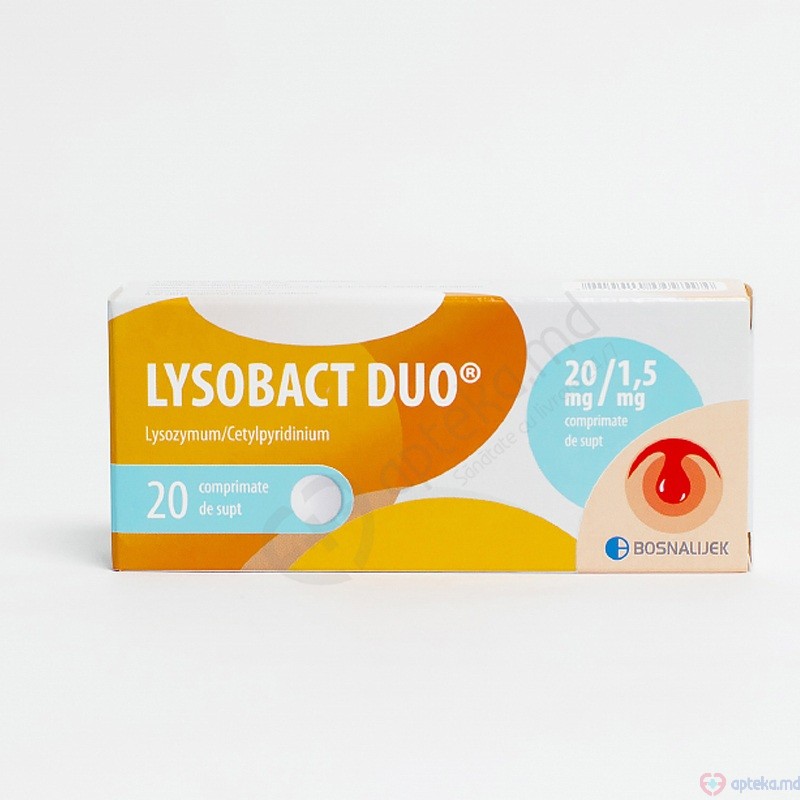 Lysobact DUO comp. de supt 20 mg +1,5 mg N10x2