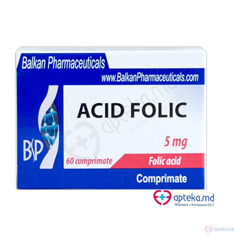 Acid folic comprimate 5 mg N20x3