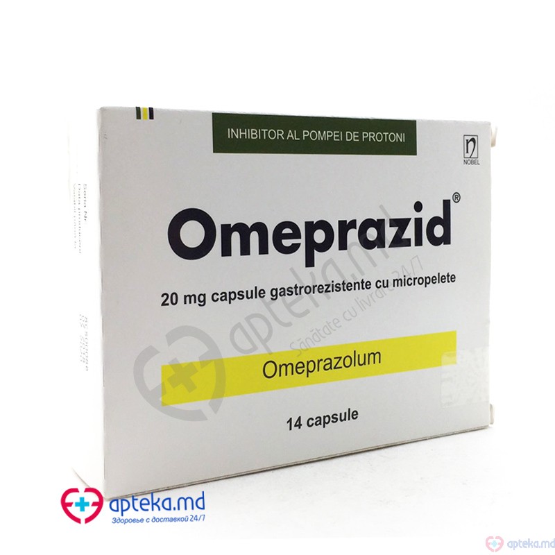 Omeprazid caps. gastrorez. cu micropelete 20 mg N7x2