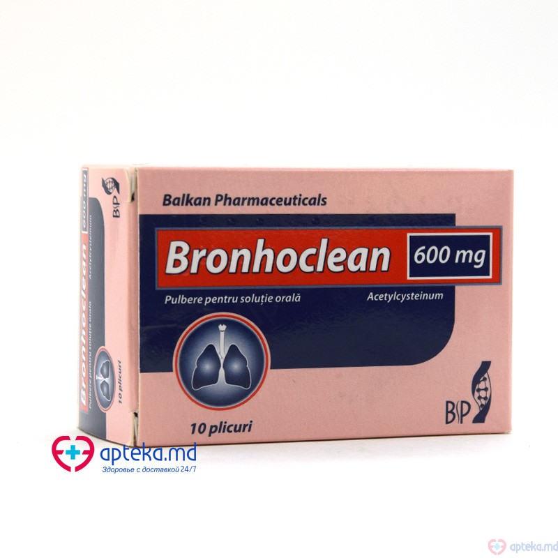 Bronhoclean pulb./sol. orala 600 mg 3 g N10